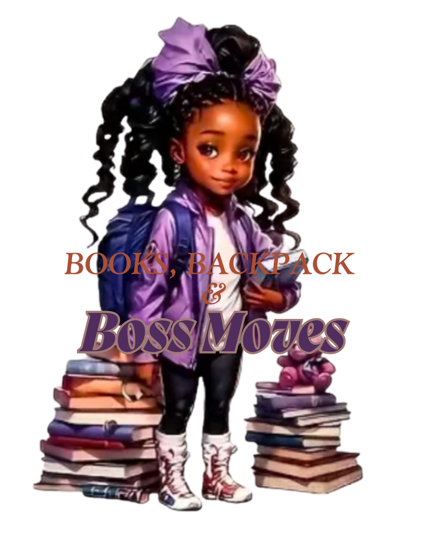 "Books, Backpack & Boss Moves" T-shirt