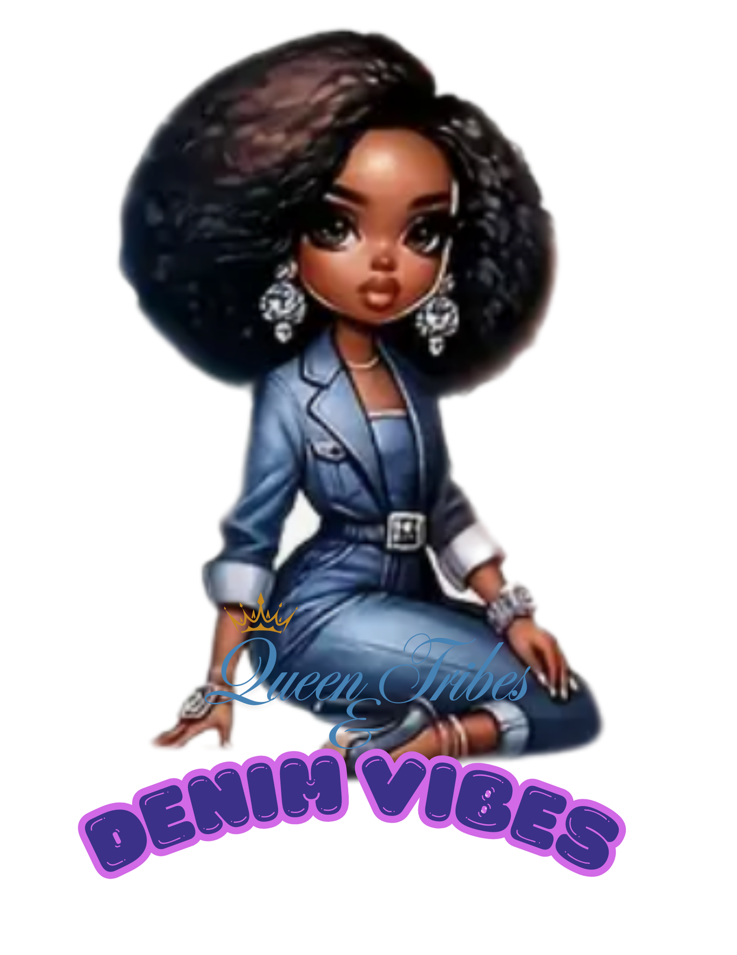 "Queen Tribes & Denim Vibes" T-shirt