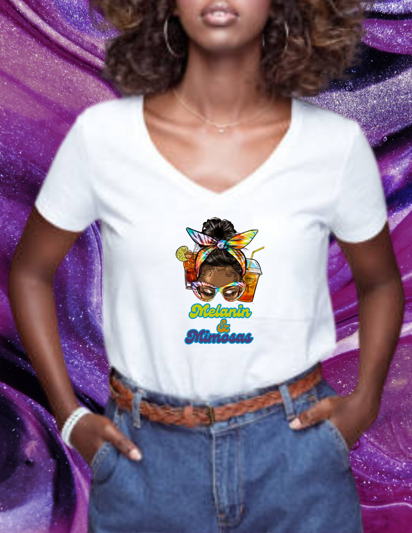 "Melanin & Mimosas" T-shirt