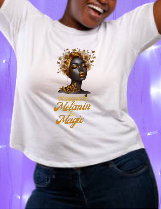"Wrapped in Melanin & Magic" T-shirt