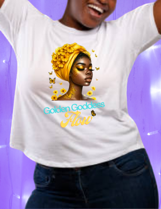 "Golden Goddess Flow" T-shirt