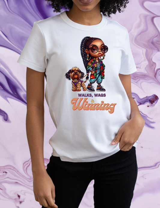 "Walks Wags & Winning" T-shirt